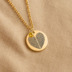 Personalized Fingerprint Heart Necklace with Birthstone ❤️