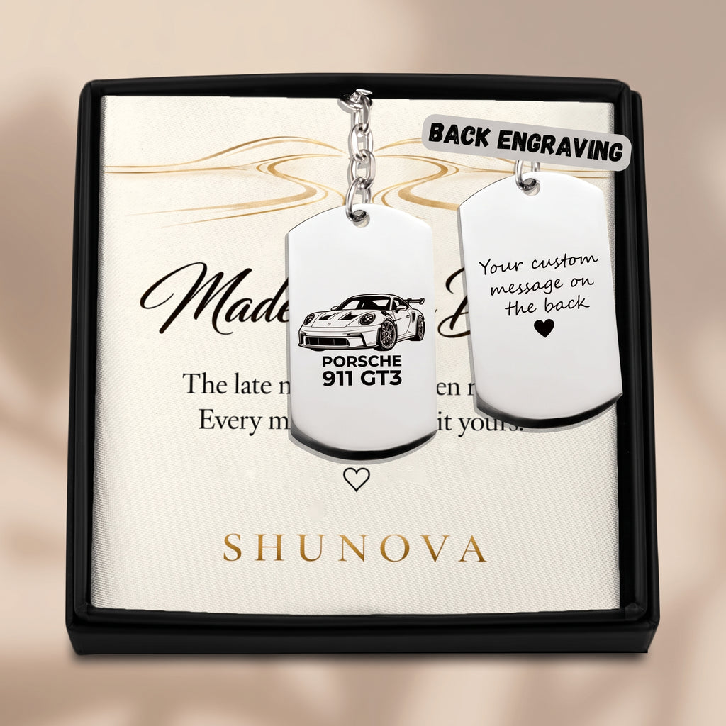 Personalized Car Portrait Keychain 🖤