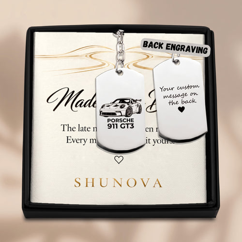 Personalized Car Portrait Keychain 🖤