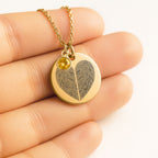 Personalized Fingerprint Heart Necklace with Birthstone ❤️