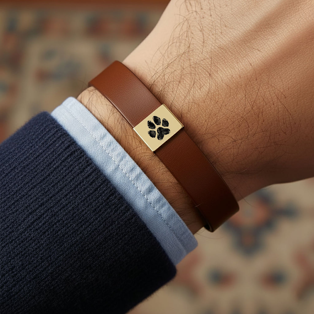 Engrave Anything Personalized Leather Bracelet 🤎