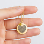 Personalized Fingerprint Heart Necklace with Birthstone ❤️